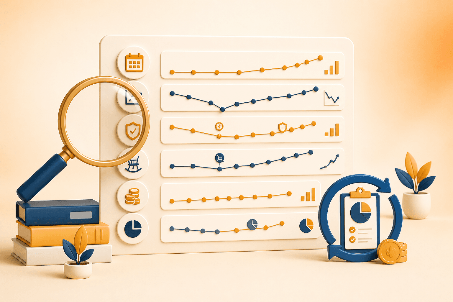 Educational illustration for Wealth creation examples, showing dated investment journeys, market recovery, goal outcomes, and evidence-based portfolio reviews.